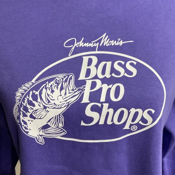 Bass Pro Shops Purple Hoodie Sweatshirt With Iconic Logo S/P Size 60% Cotton & 4 - Picture 2 of 9